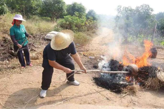 图五  土锅寨平地堆烧中取陶